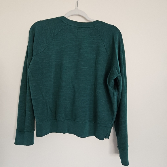 J.Crew Vintage Fleece French Terry Crewneck Sweatshirt Green Medium M - Picture 2 of 3